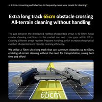Robot de nettoyage de panneaux solaires SUNNOVA L1 haute efficacité 3 MW/jour à double brosse, adapté pour 20 panneaux °   Entretien des Centrales Photovoltaïques