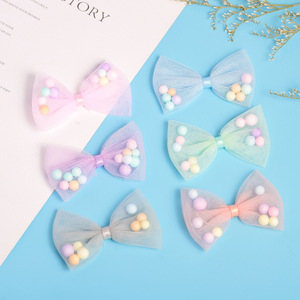 Colorful Mesh Lace <b>Bow</b> Hair Clips 10 Cm For Children Daily Use DIY Accessories - Product Image 2