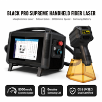 Marqueur laser à fibre portatif CS TEC Pro pour métaux, plastiques, bois, caoutchouc, céramiques, avec ventilateur haute performance et éclairage LED