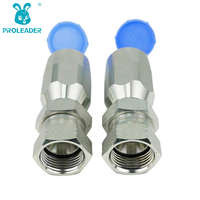26718D-R5 Raccord hydraulique droit réutilisable blindé, gamme de tailles 16mm-25mm, en acier au carbone et acier zingué, pour raccord de tuyau