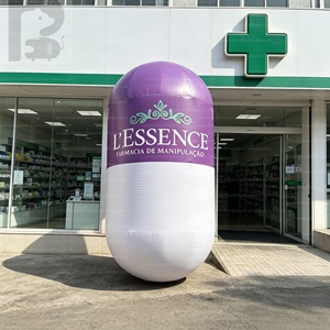 Capsule gonflable géante personnalisée en PVC <span class=keywords><strong>de</strong></span> 2m x 3m, hermétique, sur le thème médical, pour pharmacie, hôpital, <span class=keywords><strong>exposition</strong></span> en extérieur - Product Image 3
