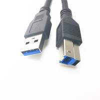 Cable de Datos USB 3.0 Tipo A/B Macho a Macho, Conductor de Cobre Puro, Blindaje Trenzado, Certificado CE, para Computadora, Impresora, Cámara