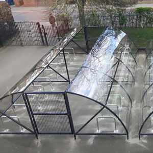 Lưu trữ nơi trú ẩn bao gồm fiets afdak carport xe đạp lợp vườn ngoài trời lợp gỗ không thấm nước trường hợp kim loại nhôm 5 PC 140kg - Product Image 5