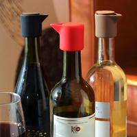 Bouchon verseur en silicone 2-en-1 réutilisable pour bouteilles de vin, d'huile et de vinaigre