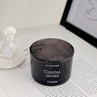 Pot en verre coloré bougie tasse diffuseur sans feu aromathérapie pierre tasse pour huile essentielle ensemble match parfait avec crème pour les yeux