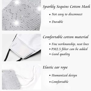 <span class=keywords><strong>Masque</strong></span> facial à paillettes pour femmes pour la vie nocturne <span class=keywords><strong>Masque</strong></span> en <span class=keywords><strong>tissu</strong></span> de fête à la mode et protecteur Noël - Product Image 6