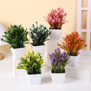 Mô Phỏng 19Cm Hoa Nhân Tạo Chậu Cây Với Nồi Vuông Hoa Thùng Hoa Thùng Hoa Nhựa Chậu Cây Cho Trang Trí Nội Thất - Product Image 1