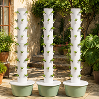 Système de tour de jardinage hydroponique à 9 étages avec arrosage automatique, jardinière verticale pour une culture verte toute l'année