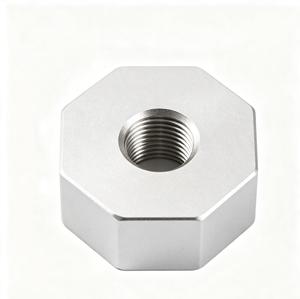 CNC Machined Aluminum Square Flange Mounting <b>Bracket</b> with Central Hole and Four <b>Corner</b> Holes CNC Machining Customization Service - Product Image 3