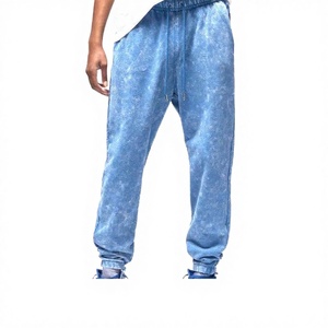 Men's Casual Sweat Jogger Pants Customized Colored Wash Breathable Lightweight Plus Size Eco-Friendly <b>Plain</b> Dyed Waist - Product Image 3