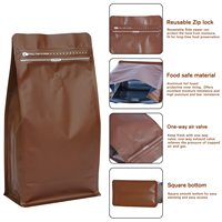 Sachet de café à fond plat écologique JIAHE avec valve 250g 500g 1kg, pochette verticale personnalisée en Mylar, vente en gros directe usine