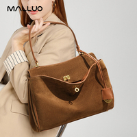 Tas Bahu Wanita Fashion Vintage Baru Kulit Asli Mewah Tas Bahu Wanita Kapasitas Besar untuk Penggunaan Sehari-hari Wanita.