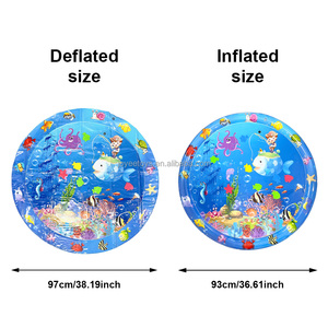 Joyee Thiết Kế Mới Lớn Hình Tròn Thân Thiện Với Môi PVC Inflatable Tummy Thời Gian Nước <span class=keywords><strong>Mat</strong></span> Bé Nước <span class=keywords><strong>Mat</strong></span> Trẻ Em Nước Chơi Thảm Đồ Chơi - Product Image 4