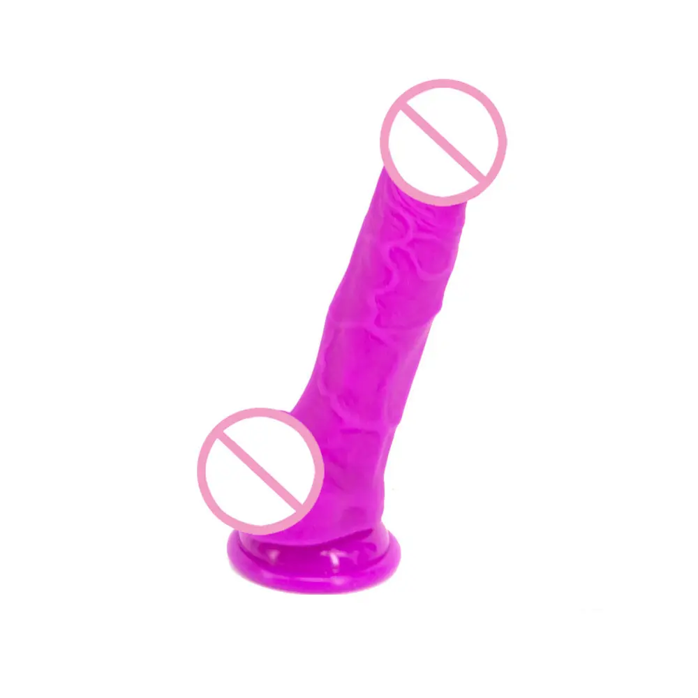 Consolador de succión libre de silicona, juguete sexual realista, vibrador, pene con ventosa, 8,9 pulgadas