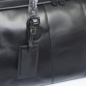 กระเป๋าเดินทางแบบนิ่มหนังแท้สีดำสำหรับผู้ชายผู้หญิง30-40L ขนาดใหญ่ทนทาน - Product Image 6