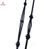 Canada Satin noir 1/2 "creux fer panier Knuckle balustres tige fer broches pour escalier intérieur
