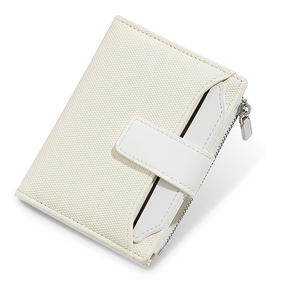 Cartera de Lujo Multifuncional para Hombre y Mujer, Estilo Vintage, Corta, de Color Sólido, con Ranuras para Tarjetas, Monedero con Cremallera, Forro de Poliéster, Nueva, para Viaje - Product Image 2