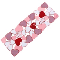 Wowwn — élégant ballon de Table brodé, cœur d'amour, pour la saint-valentin, romantique, rose, rouge, décoration de maison, pour anniversaire, mariage