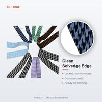 Ruban Jacquard Élastique en Nylon à Motif Géométrique Ethnique, Bande Tissée Douce pour Vêtements, Ceintures, Bracelets de Montre Connectée, Garniture de Couture