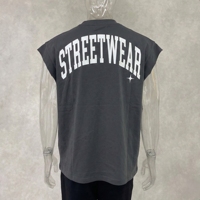 Débardeur Homme Personnalisé 100% Coton, Impression DTG, Motif Graphique Jumbo, Coupe Courte, Sans Manches, Style Musculation, Motif Pierres Précieuses