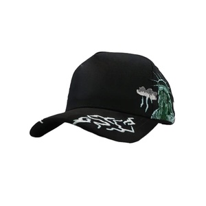 Nouvelle Arrivée Casquette de Baseball Décontractée 5 Panneaux Personnalisable avec Logo Brodé Lumineux Motif Statue de la Liberté Visière Courbée - Product Image 1