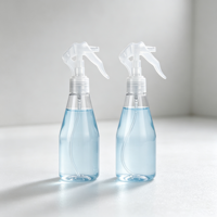 Bouteille vide en plastique PET transparente recyclée de 150 ml pour pulvérisateur d'air frais, recharge de désinfectant stérile de 200 ml, avec pompe à gâchette à brume fine pour la peau