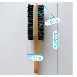<span class=keywords><strong>Brosse</strong></span> à cheveux rectangulaire compacte en bois écologique, <span class=keywords><strong>double</strong></span> <span class=keywords><strong>face</strong></span>, poils durs et doux, 360 <span class=keywords><strong>Wave</strong></span>, ionique et laser, pour usage domestique - Product Image 5