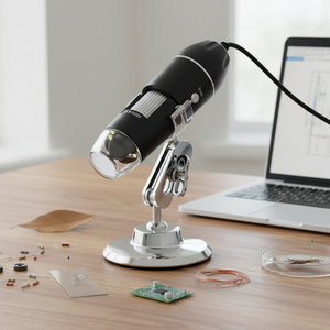 Offre Spéciale – Microscope Numérique USB Portable 50X-1600X avec Support ABS, Éclairage LED et Résolution 640x480 pour Circuits et Téléphones Mobiles - Product Image 1