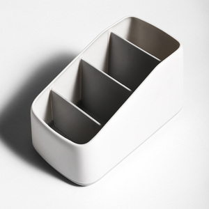 Hiện đại Nhựa Điều khiển từ xa chủ 4 khe cắm phòng khách hộp lưu trữ TV lưu trữ văn phòng phẩm nhà tổ chức cho các công cụ điện - Product Image 2