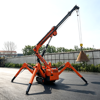 Grue araignée à flèche articulée de 3 tonnes pour l'installation de vitres, télécommandée, hydraulique, télescopique