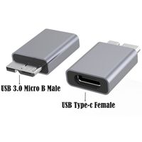 USB tipo C 3,1 hembra a USB 3,0 Micro B macho sincronización de datos HDD adaptador conector fuente de alimentación adaptador para teléfono móvil USB C Hub