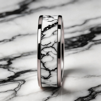Bague d'éternité minimaliste unisexe en acier inoxydable personnalisée JLM Premium, cadeau de mariage ou de fiançailles