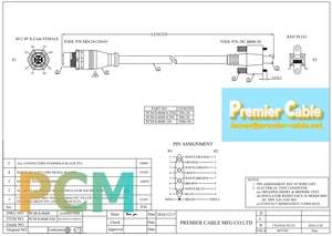 Câble Ethernet GigE Vision M12 X Code à montage sur panneau vers RJ45 Cat6A 10 Gbit/s avec contacts en cuivre plaqué or pour capteurs PLC et caméras - Product Image 6