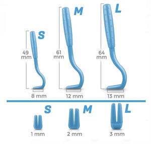 أداة جديدة حمراء لإزالة القراد، مجموعة من 3 قطع للتحكم في البراغيث والقراد، منتجات للحيوانات الأليفة - Product Image 2