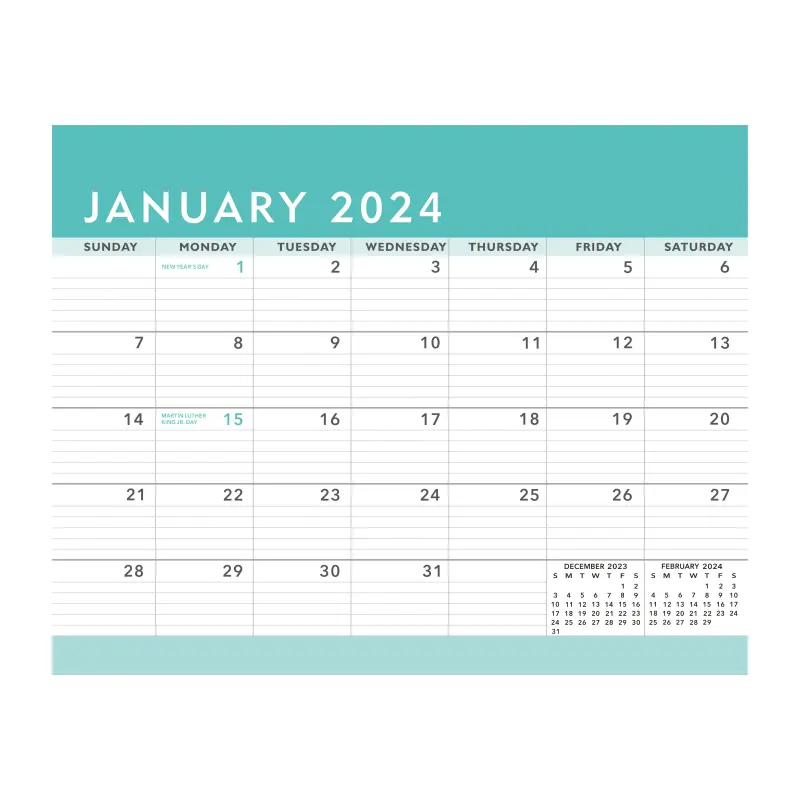 Calendar Printing 14.75 x 11.5 Inches 18 Monthly Wall Calendar 2023-2024 from July 2023 to December 2024