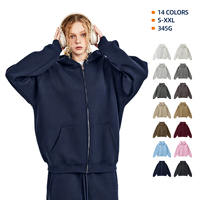 Vente en gros de sweats à capuche unisexes de haute qualité, 345 GSM, épais, à fermeture éclair, décontractés, impression numérique personnalisée, sweats à capuche en polaire pour hommes pour l'hiver
