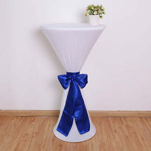 ผ้าคลุมโต๊ะกลมทนทานสำหรับงานแต่งงานงานเลี้ยงชุดรับประทานอาหารทำจากผ้าสแปนเด็กซ์ปกโต๊ะกาแฟ - Product Image 5