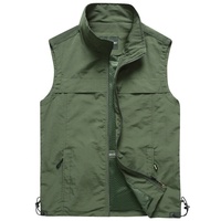 Gilet de travail pour photographe de plein air avec logo personnalisé, uniforme de travail, gilet d'été sans manches respirant en nylon et polyester pour homme