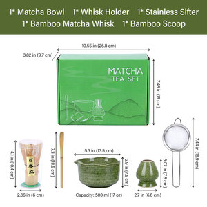 AMULYN Ensemble de fouets <span class=keywords><strong>à</strong></span> <span class=keywords><strong>matcha</strong></span> japonais <span class=keywords><strong>en</strong></span> <span class=keywords><strong>bambou</strong></span>, Chasen <span class=keywords><strong>à</strong></span> 100 dents, Kit de cérémonie du thé avec bol et cuillère, Emballage <span class=keywords><strong>en</strong></span> boîte cadeau pour la vente <span class=keywords><strong>en</strong></span> gros - Product Image 6