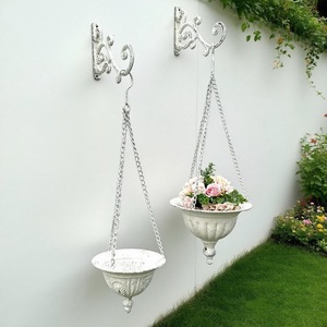 Pot <span class=keywords><strong>de</strong></span> fleurs mural Virtue And Respect, 20 cm, en métal blanc, pour <span class=keywords><strong>jardin</strong></span> extérieur - Product Image 2