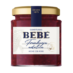 Marmellata di lamponi Beb 280G fatta con cura, senza glutine - Product Image 1