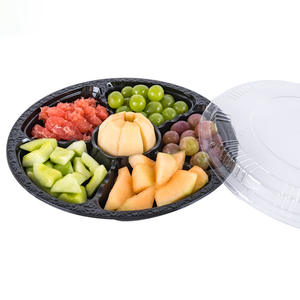 Boîte pliable en plastique transparent à 6 compartiments jetable pour fruits et fêtes de famille - Product Image 2