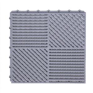 Alfombrilla de piso entrelazada modular <span class=keywords><strong>para</strong></span> piscina, baño, ducha, sauna, garaje, barco, 12 "* 12", gris + blanco - Product Image 1