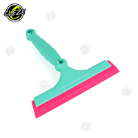 CLEZE Raclette de nettoyage en acier inoxydable et caoutchouc antidérapante pour vitres, outil de nettoyage de film teinté, pour film vinyle et pare-brise