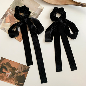 Hàn Quốc Thiết Kế Phụ Kiện Tóc Dài Đuôi Nhung Scrunchies Lớn Bow Ban Nhạc Tóc Đàn Hồi Cho Phụ Nữ - Product Image 3