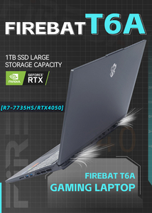 FIREBAT T6A 16 Inch AMD R7-7735HS RTX 4050 DDR5 32G RAM M.2 1TB SSD 165Hz 2.5K Wifi6 BT5.1 Gaming Gamer <strong>Notebook</strong> Laptop - Product Image 4