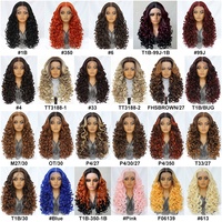 Wig Latisha Berlapis Tanpa Lem, Serat Futura Tahan Panas, Rambut Campuran Afrika 13x6 Body Wave, Wig Cosplay Hd Sintetis Lace Front