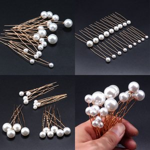 KUACHI coreano retrò 36 pezzi di perle forcine per capelli sposa elegante fascia alta a forma di U forcine per capelli da donna - Product Image 3