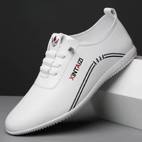 BAEWOON B08 Chaussures décontractées pour hommes, chaussures de conduite, semelle souple, quatre saisons, en cuir, confortables, fines, respirantes, légères, chaussures de sport