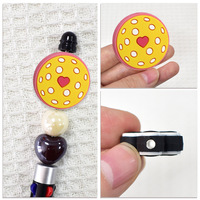 Nouveauté Patch PVC DIY Perles Spéciales Étudiant Dessin Animé Sport Stylo Bille Perles de Pickleball pour Accessoires de Stylo